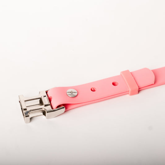 Ripply Waterproof Collar in Bubblegum Pink