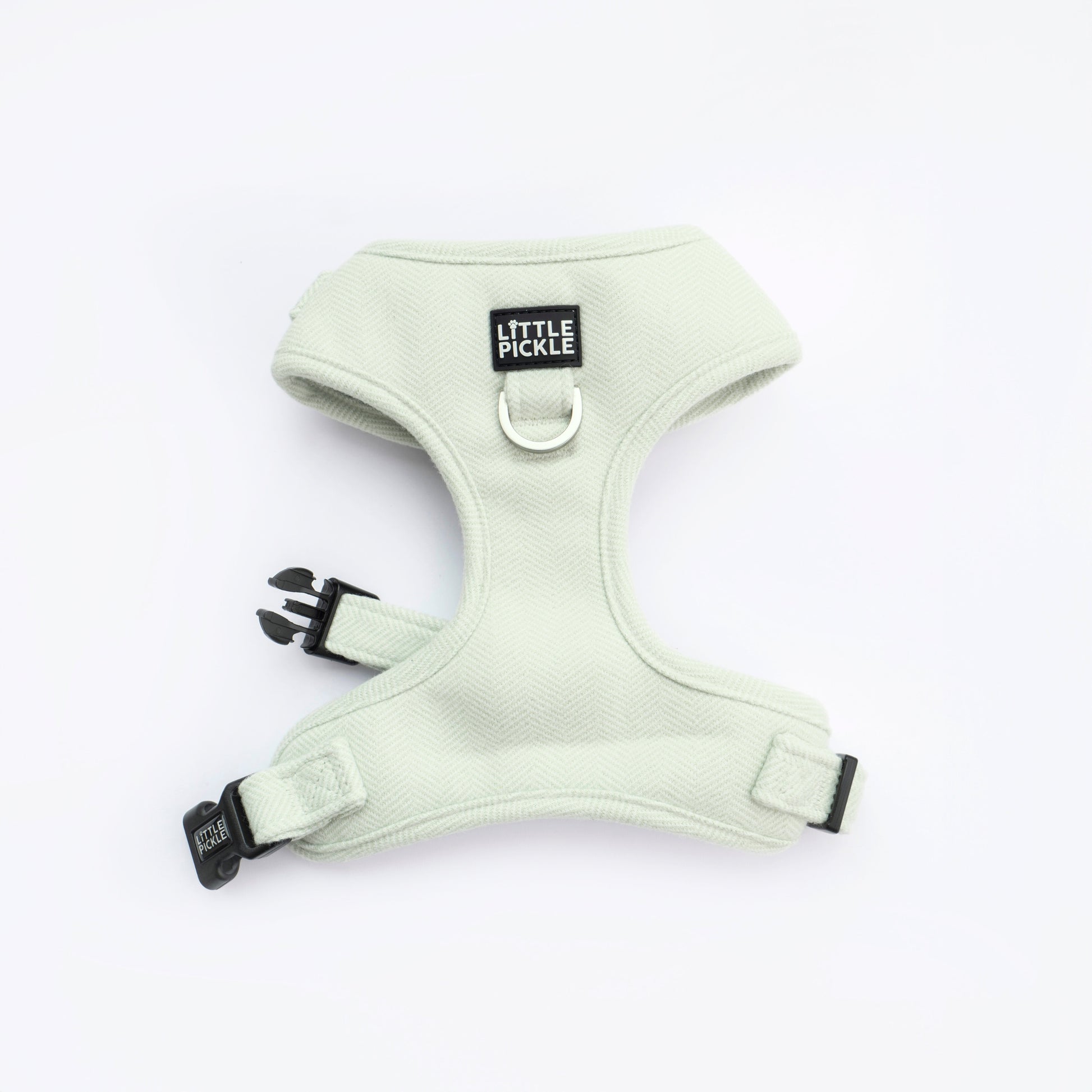 Pemble Adjustable Harness in Mint Green Herringbone - Little Pickle