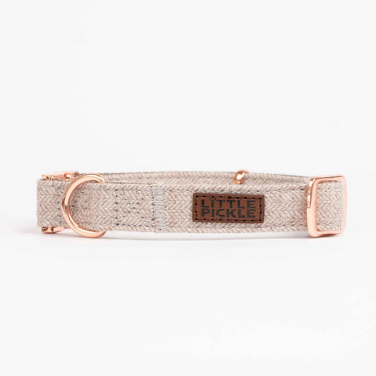 stylish pet collar made of nylon webbing wrapped in high-quality twill cloth