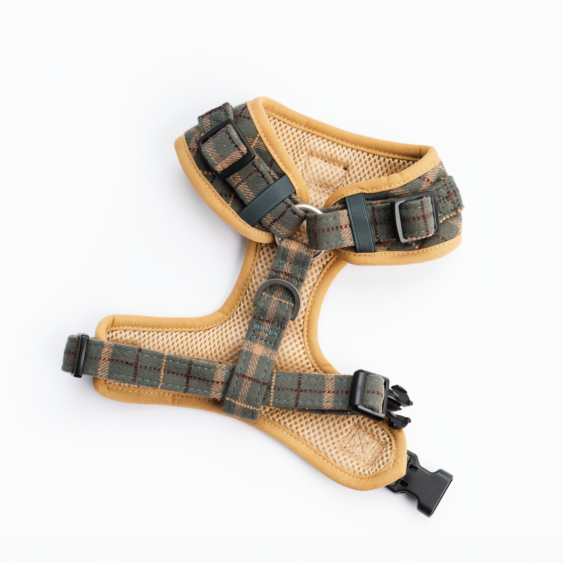 Pemble Adjustable Harness in Forest Green Plaid - Little Pickle