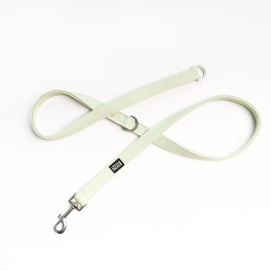 Hands-Free Leash (Dual-Hook Leash + Extender) in Mint Green Herringbone - Little Pickle Little Pickle