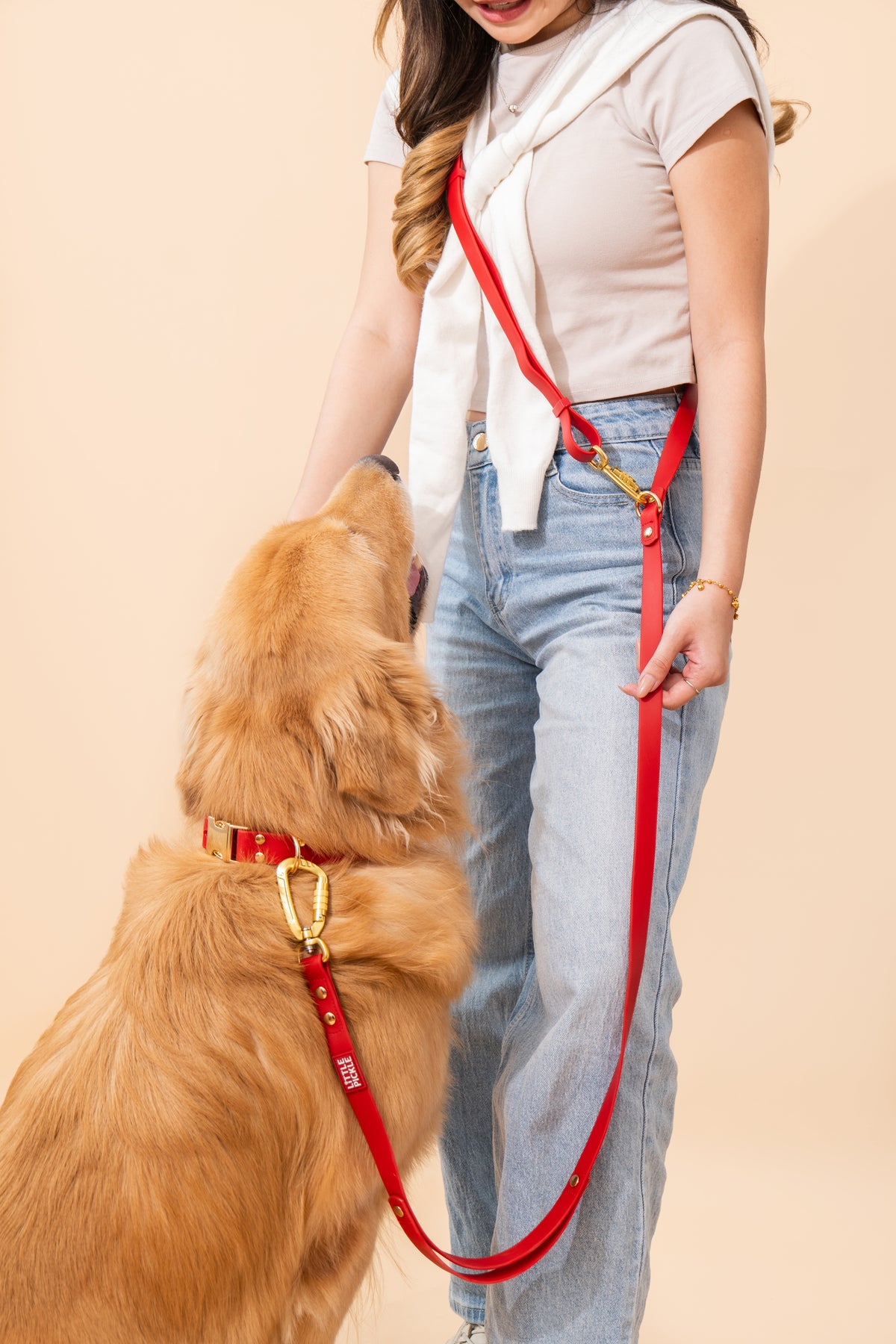 Ripply MaX Hands-Free Waterproof Multiway Leash in Royale Red